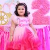 Pink Ombre Ruffle Gown
